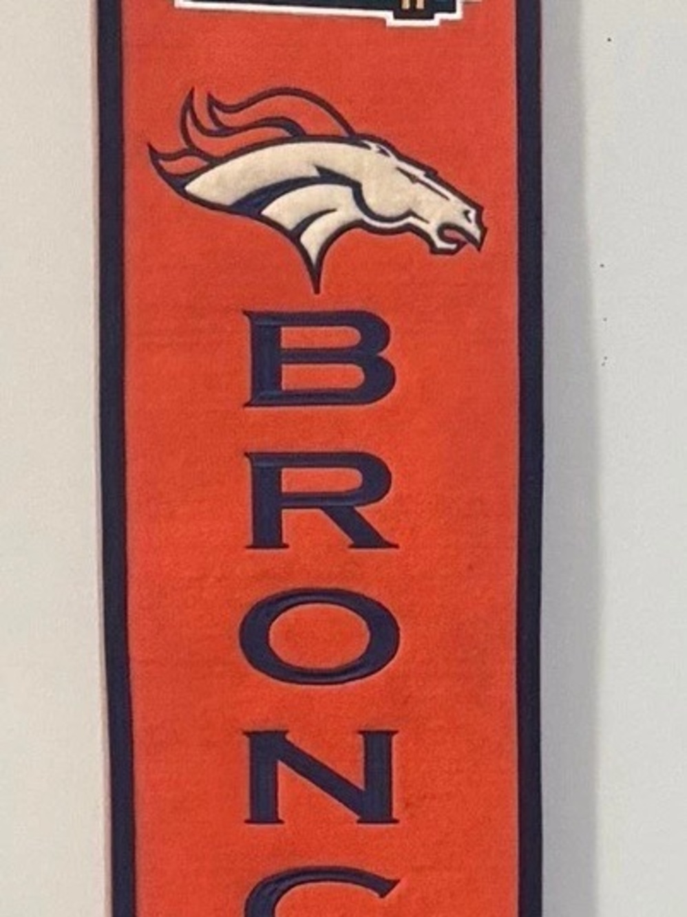 WinCraft Denver Broncos Super Bowl XXXIII Champions Vertical Banner Orange &
